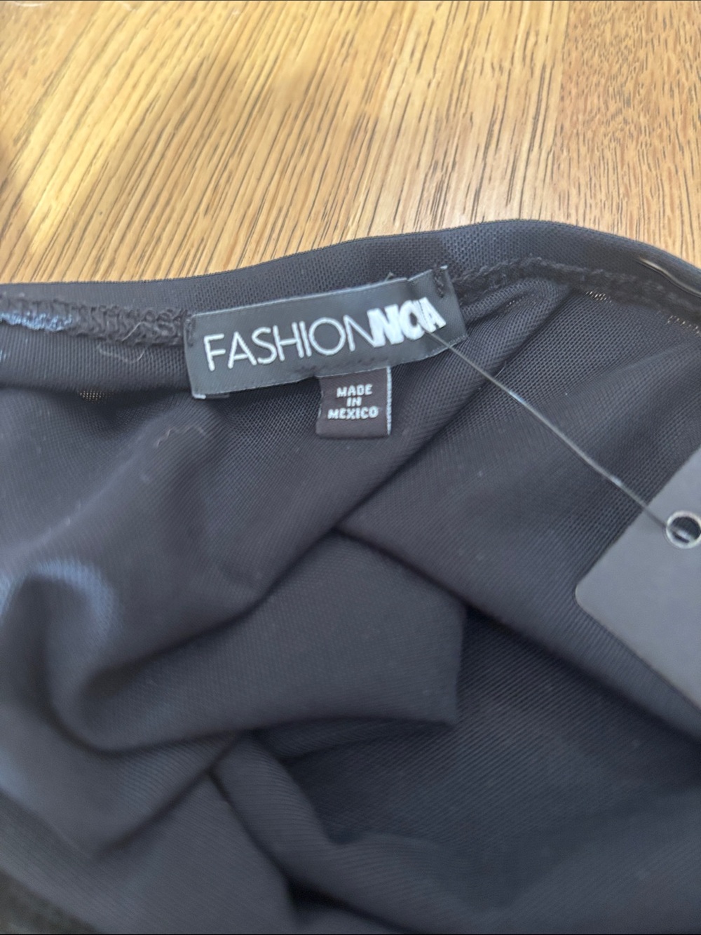 Fashion Nova Black Strapless V-Notch sheer top/dress - Picture 6 of 8